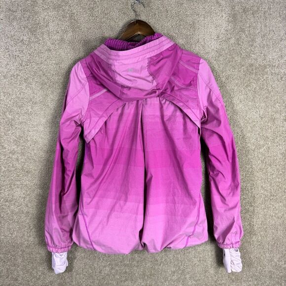 Lululemon Downtime Jacket Womens Size 6 Purple Violaceous Stripe Gradient Hooded - Picture 9 of 11